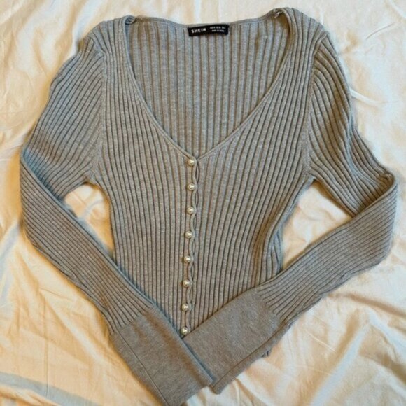 SHEIN Sweaters - Shein pearl button too